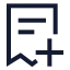 Addinvoice icon with stroke sharp style