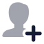 Addmale icon with bulk rounded style