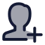 Addmale icon with duotone standard style
