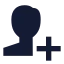 Addmale icon with solid sharp style