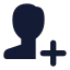 Addmale icon with solid standard style
