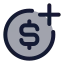 Addmoneycircle icon with duotone standard style