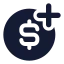 Addmoneycircle icon with solid rounded style