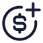Addmoneycircle icon with stroke standard style