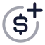 Addmoneycircle icon with twotone rounded style
