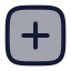 Addsquare icon with duotone rounded style