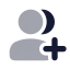 Addteam icon with bulk rounded style