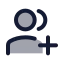 Addteam icon with duotone standard style