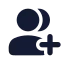 Addteam icon with solid rounded style