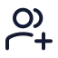 Addteam icon with stroke standard style