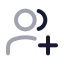 Addteam icon with twotone rounded style