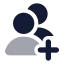 Addteam icon with bulk rounded style