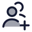 Addteam icon with duotone standard style
