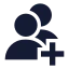 Addteam icon with solid sharp style