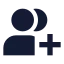 Addteam icon with solid sharp style