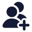 Add Team icon with stroke standard style