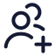 Addteam icon with stroke standard style