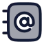 Addressbook icon with duotone rounded style