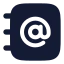 Addressbook icon with solid rounded style