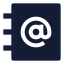 Addressbook icon with solid sharp style