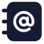 Address Book icon with stroke standard style