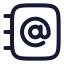Addressbook icon with stroke rounded style