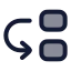 Adjustposition icon with duotone rounded style