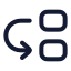 Adjustposition icon with stroke rounded style