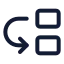 Adjustposition icon with stroke standard style