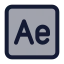 Adobeaftereffect icon with duotone standard style