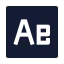 Adobeaftereffect icon with solid sharp style