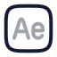 Adobeaftereffect icon with twotone rounded style