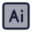 Adobeillustrator icon with duotone standard style