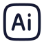 Adobeillustrator icon with stroke rounded style