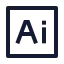 Adobeillustrator icon with stroke sharp style