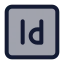 Adobeindesign icon with duotone standard style