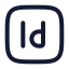 Adobeindesign icon with stroke rounded style