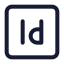 Adobeindesign icon with stroke standard style