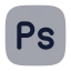 Adobephotoshop icon with bulk rounded style