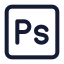 Adobephotoshop icon with stroke standard style