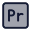 Adobepremier icon with duotone standard style