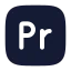 Adobepremier icon with solid rounded style