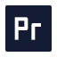 Adobepremier icon with solid sharp style