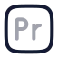 Adobepremier icon with twotone rounded style