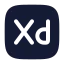 Adobexd icon with solid rounded style