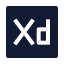 Adobexd icon with solid sharp style