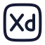 Adobexd icon with stroke rounded style