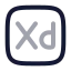 Adobexd icon with twotone rounded style