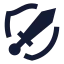 Adventure icon with solid sharp style