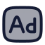 Advertisiment icon with duotone rounded style